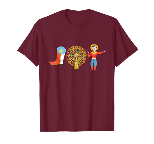 TEXAS FAIR, STATE FAIR COWBOY, FERRIS WHEEL, COUNTY FAIR T-Shirt