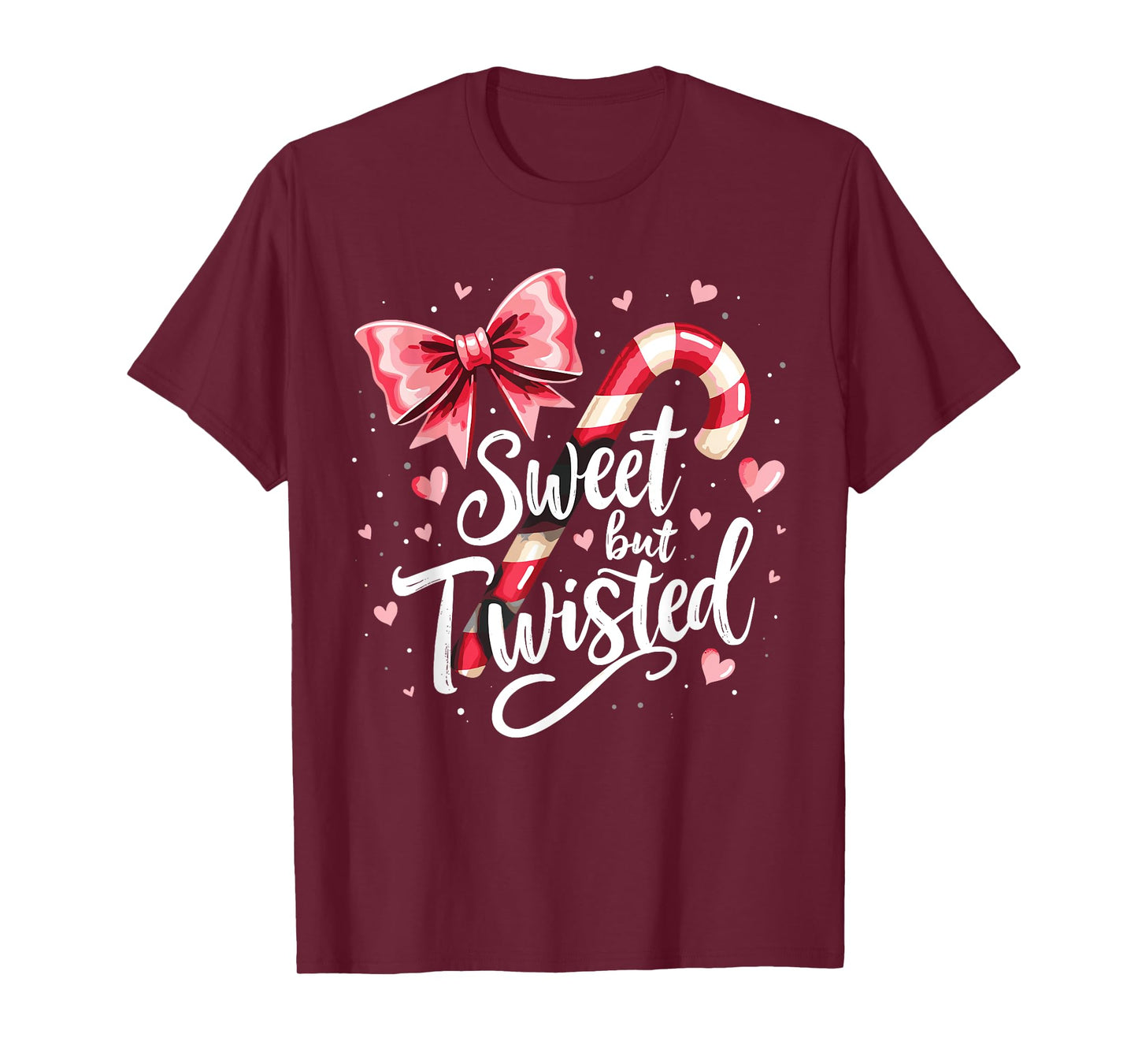 Sweet But Twisted Holiday Cheer Candy Cane Style T-Shirt