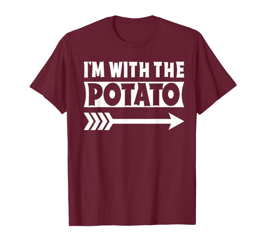 I'm With The Potato Halloween Costume Potato Halloween T-Shirt