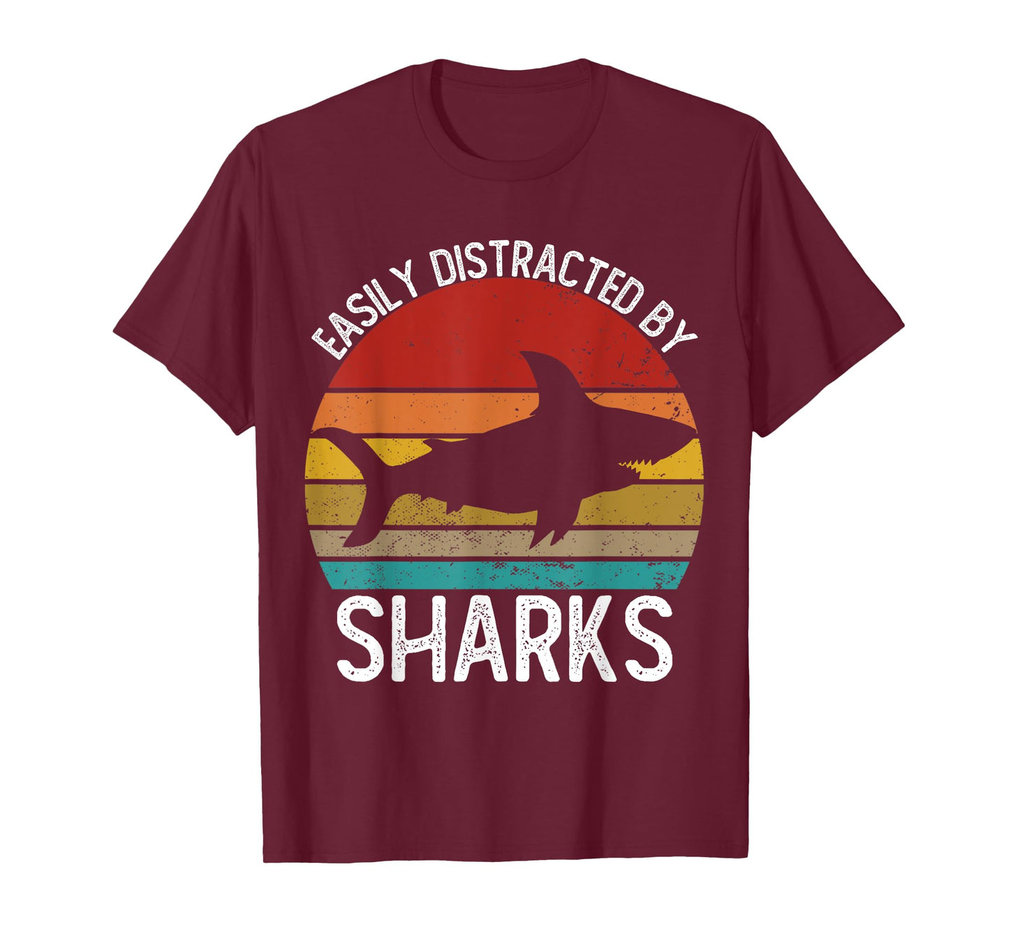 Easily Distracted By Sharks Shirts Vintage Shark T-Shirt
