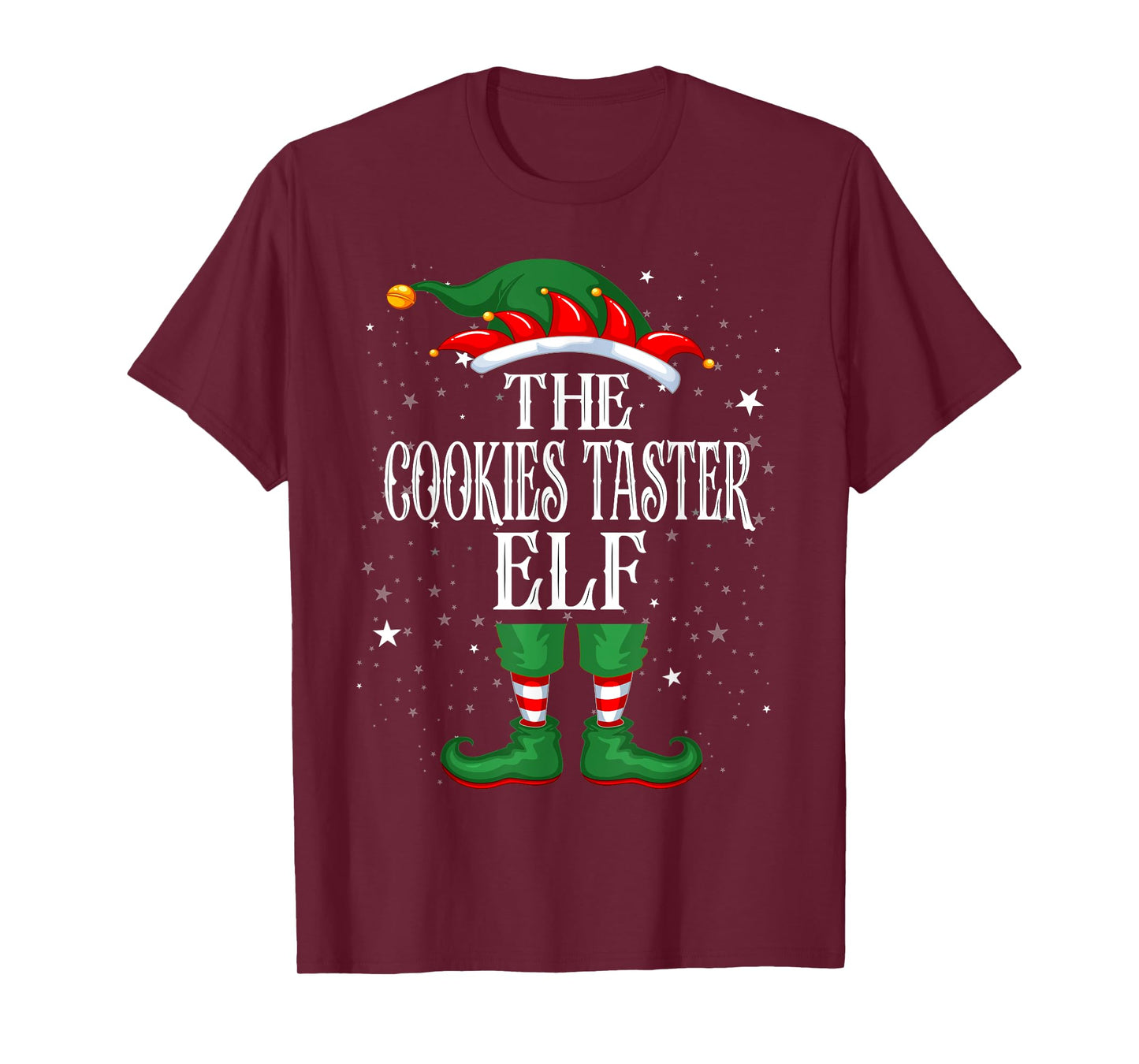Christmas Elf Matching Family Group Funny Cookies Taster Elf T-Shirt