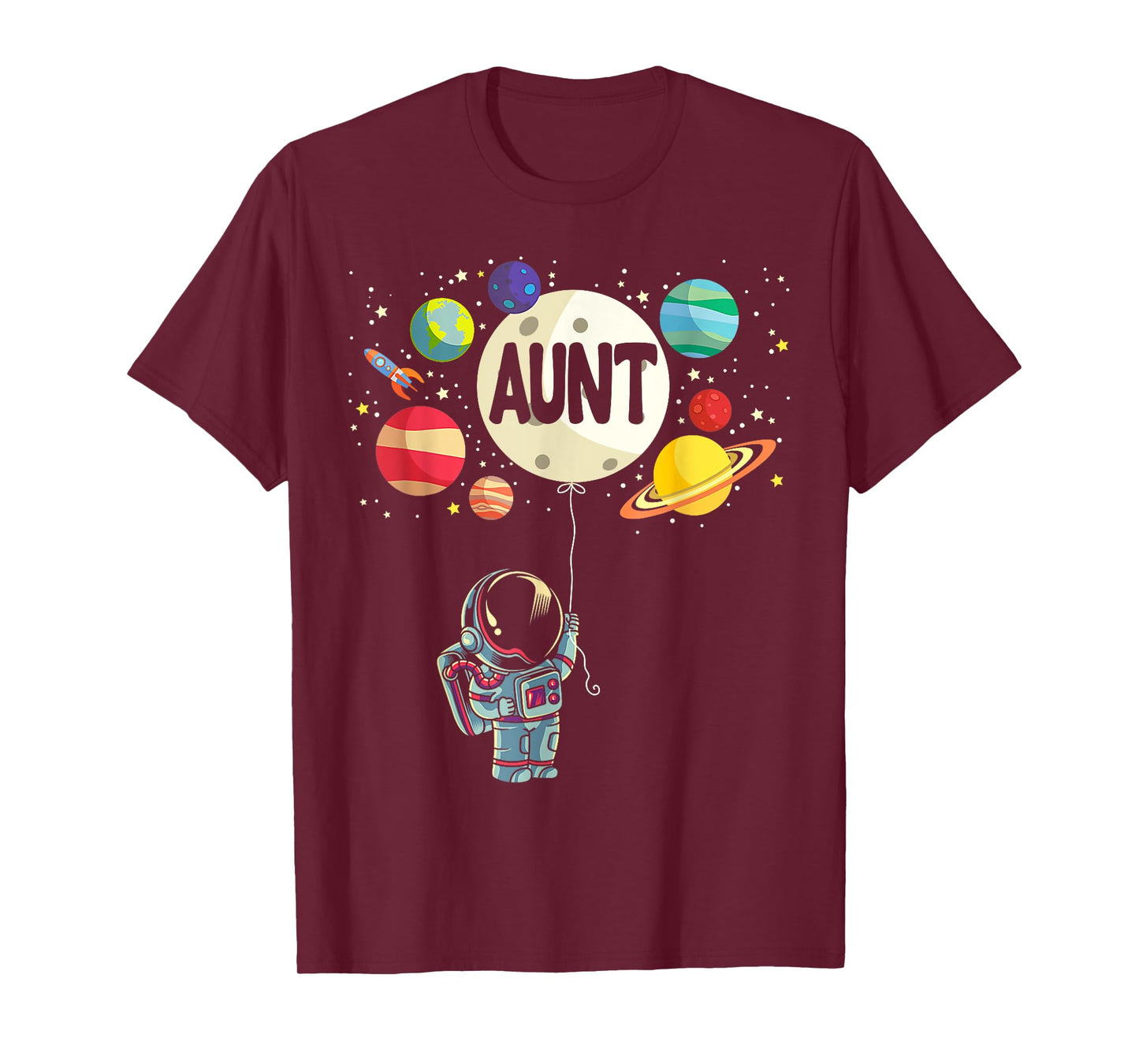 Aunt of The Birthday Boy Space Astronaut 1st Birthday Family T-Shirt