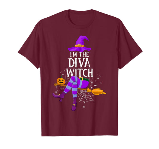 Matching Family Costume I'm The Diva Witch Halloween T-Shirt
