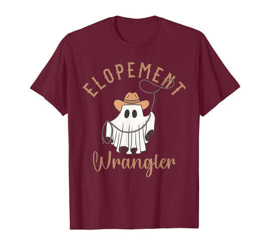 Western Ghost ABA Elopement Wrangler Halloween Behavior Tech T-Shirt