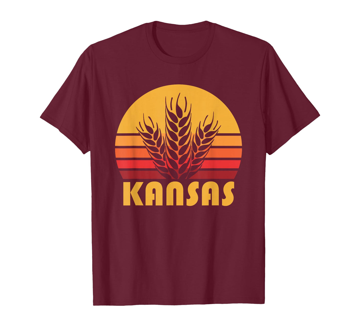 Retro Kansas Wheat Shirt, Vintage Grain Farming Tee Gift T-Shirt