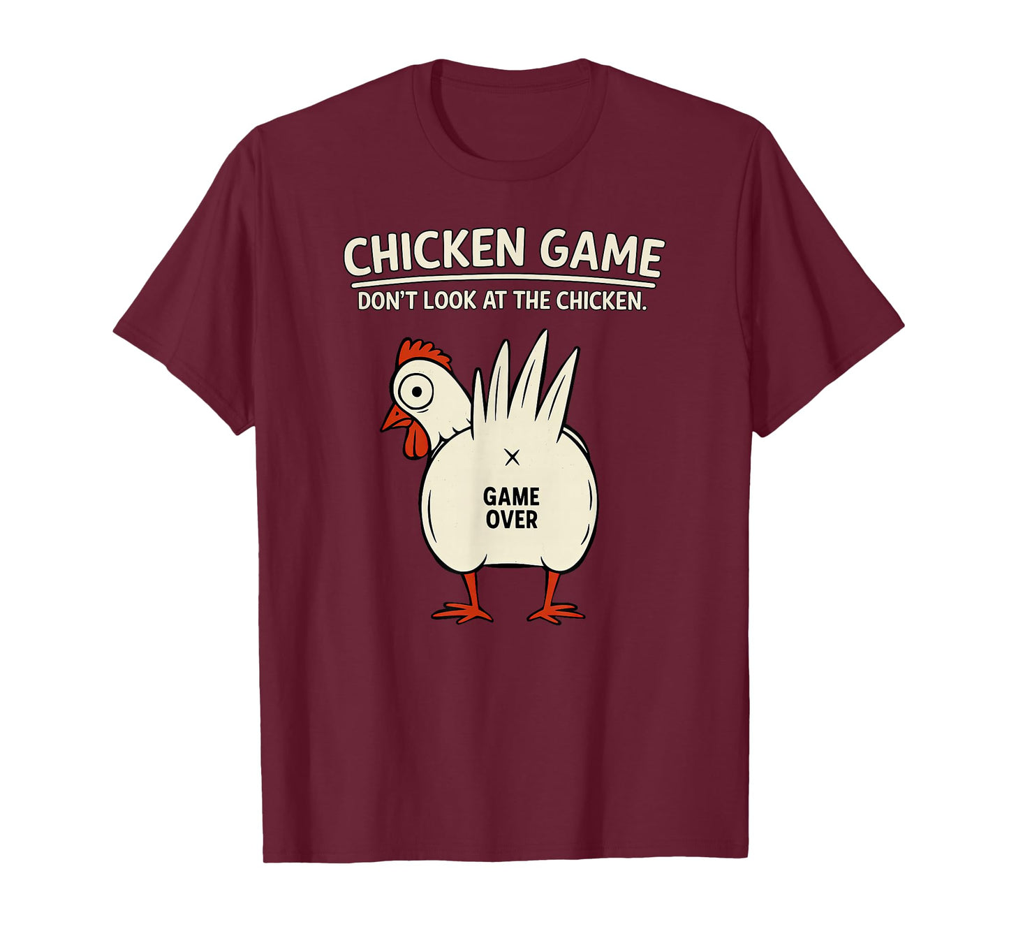 Chicken Game Men Women Teen Boys Girls Kids Graphic Funny T-Shirt