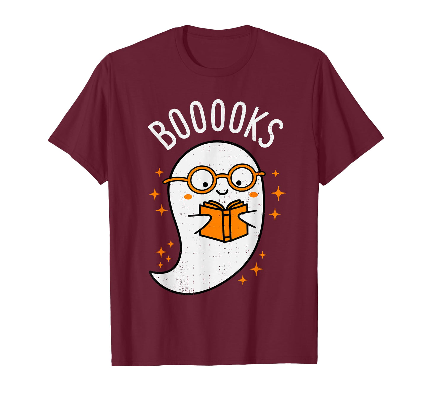 Booooks Ghost Halloween Teacher Librarian Library Reading T-Shirt
