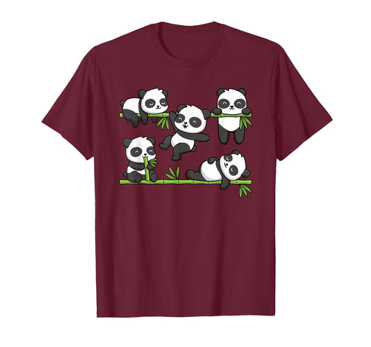 Cute Kawaii Panda Bear Panda Lover Men Women Kids T-Shirt