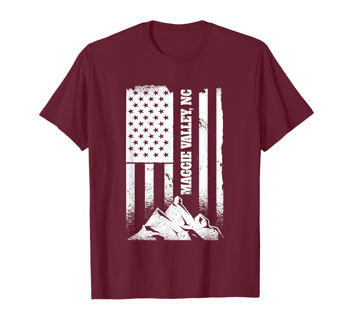 Maggie Valley NC North Carolina American Patriotic Hike Flag T-Shirt