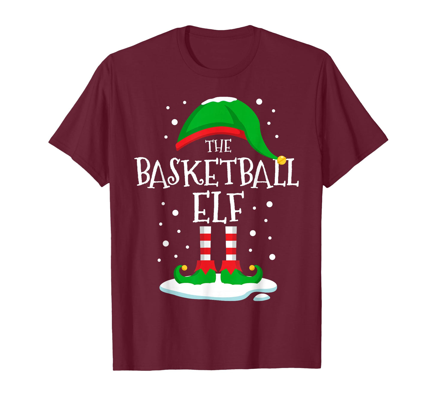 The Basketball Elf Christmas Family Matching Xmas Funny T-Shirt