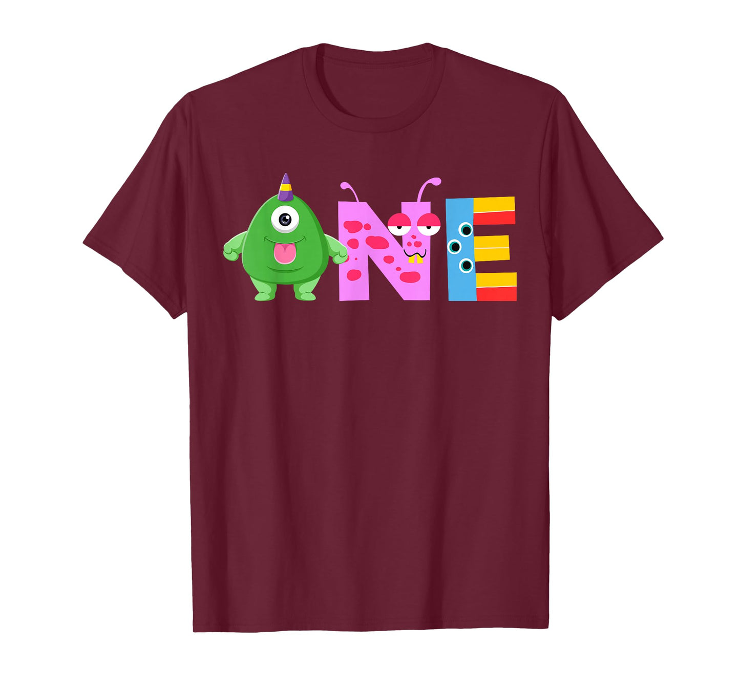 Monster One Year Old Kids 1st Birthday Party Family Monster T-Shirt