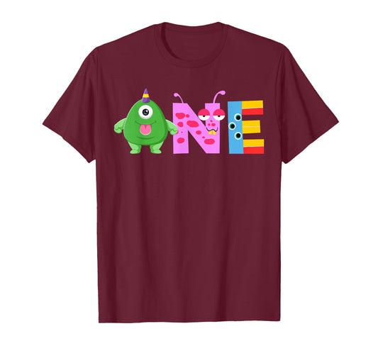 Monster One Year Old Kids 1st Birthday Party Family Monster T-Shirt