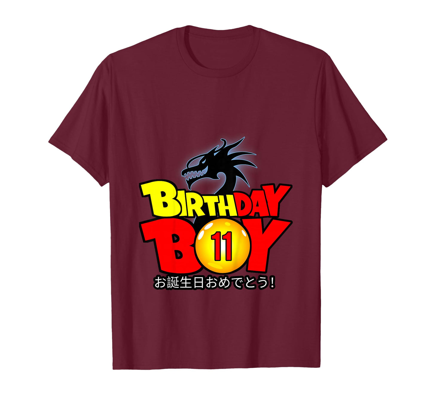 Kids 11 Year Old 11th Dragon Anime Style Birthday Gift For Boys T-Shirt