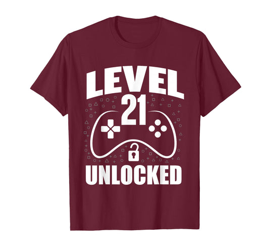 21st Birthday Gaming Gamer 21 Years Old Bday T-Shirt