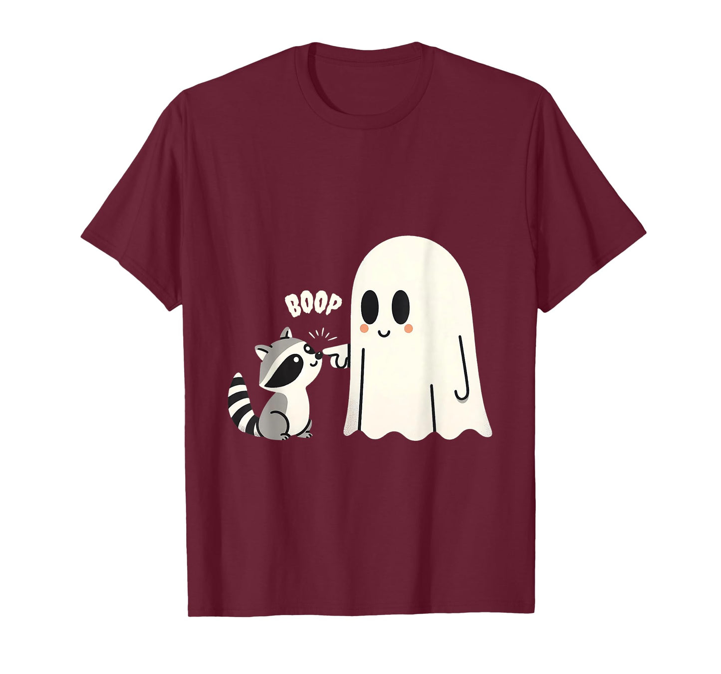 Raccoon Vintage Ghost Boop Men Women Funny Halloween Racoon T-Shirt