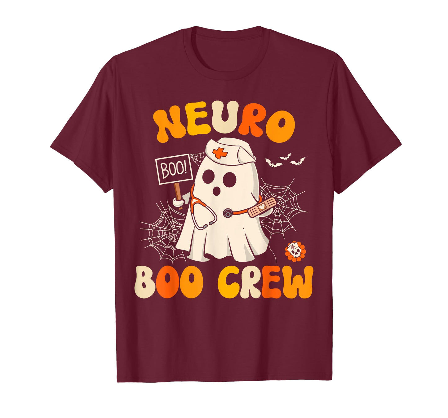 Neuro Nurse Boo Crew Ghost Neurology Nurse Halloween T-Shirt