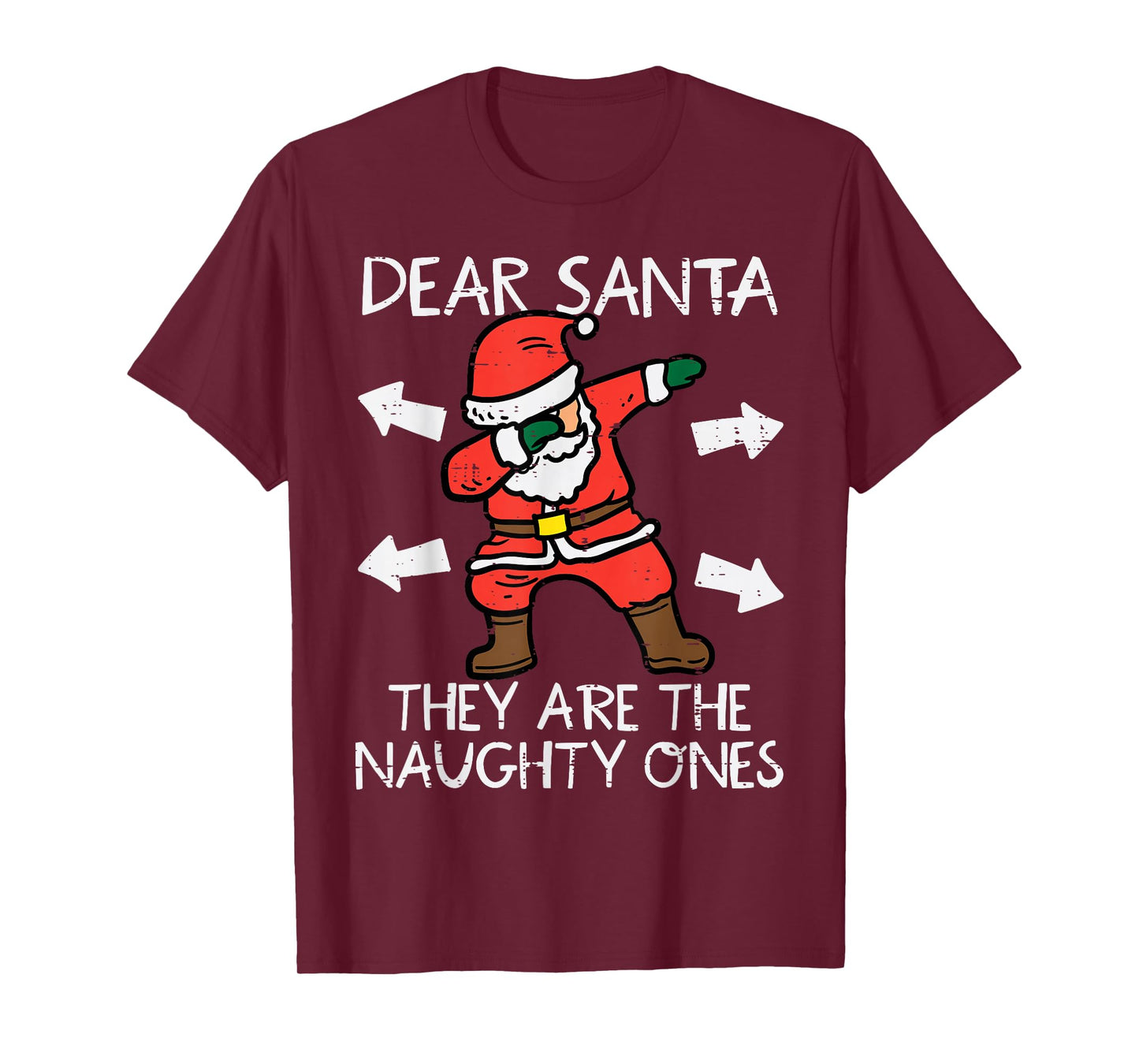 Christmas Dear Santa They Are Naughty Ones Xmas Dab Kids T-Shirt