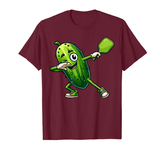 Funny Pickle Dabbing Pickleball Dink Master Enthusiast Tee T-Shirt
