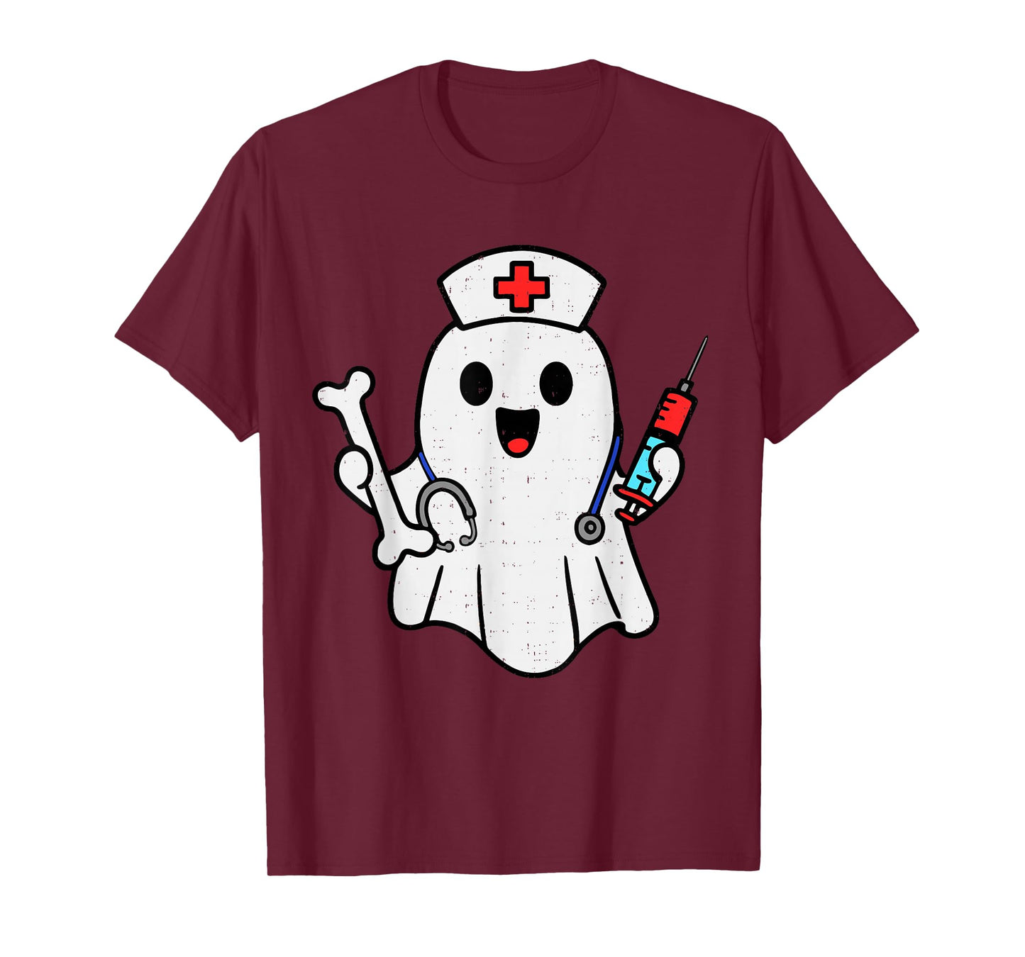 Nurse Ghost Humerus Scrub Top Halloween Healthcare RN LPN NP T-Shirt