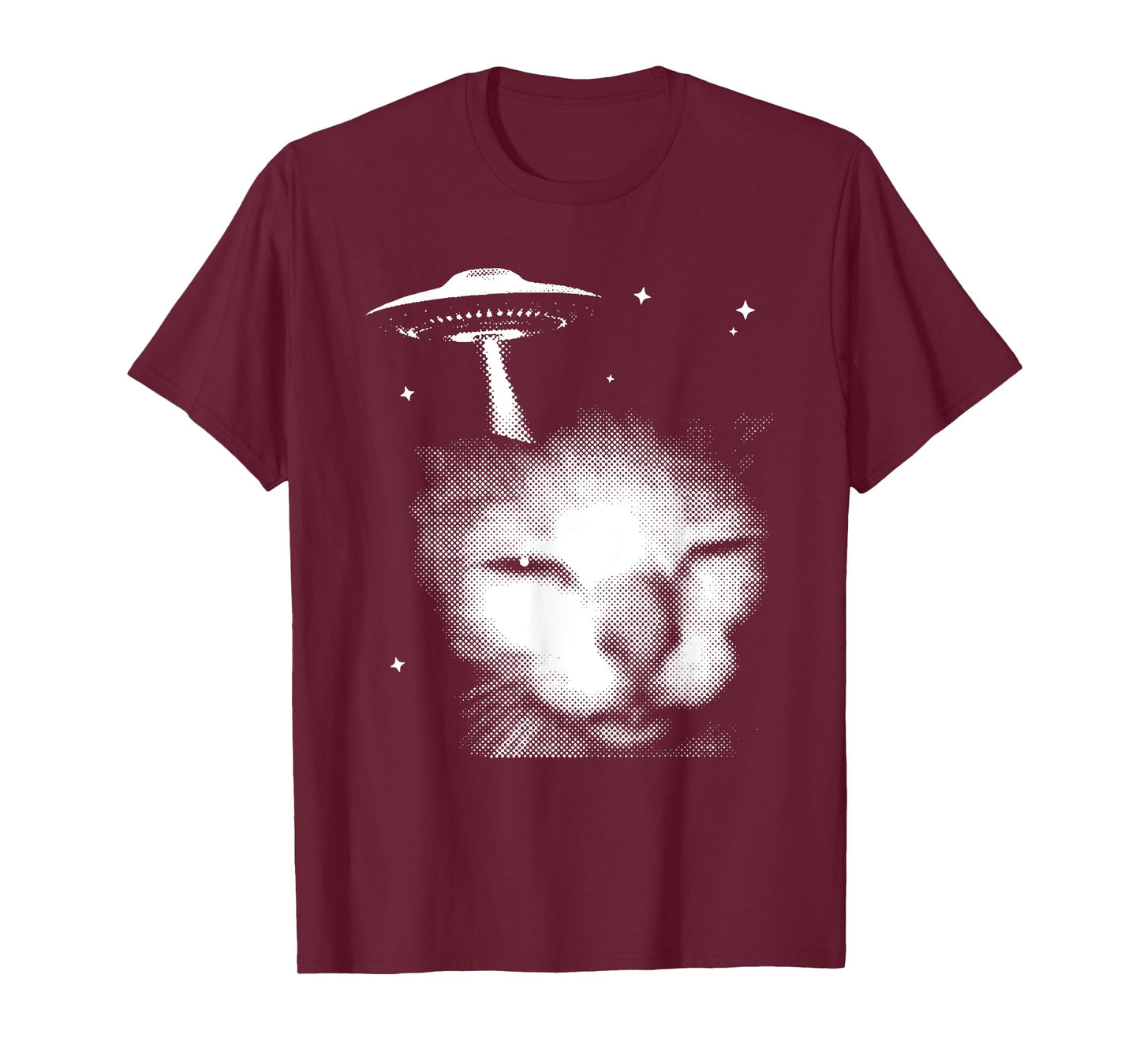 Funny Alien Abduction Cat UFO Flying Saucer Space Meme T-Shirt