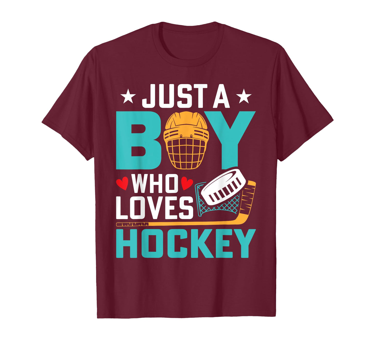 Just A Boy Who Loves Ice Hockey Player Fan Kids Youth T-Shirt