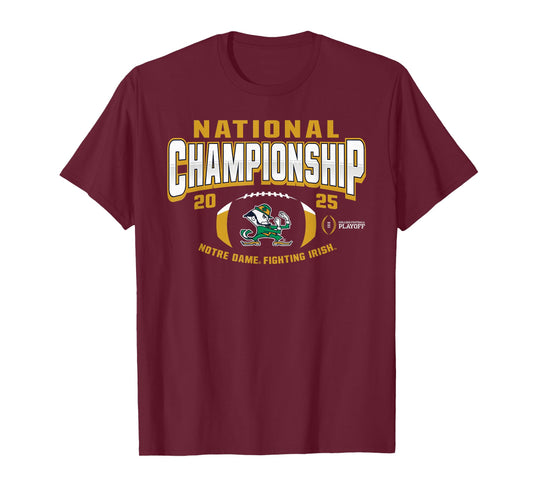 Elite Authentics Notre Dame Fighting Irish 2025 CFP National Championship Navy T-Shirt