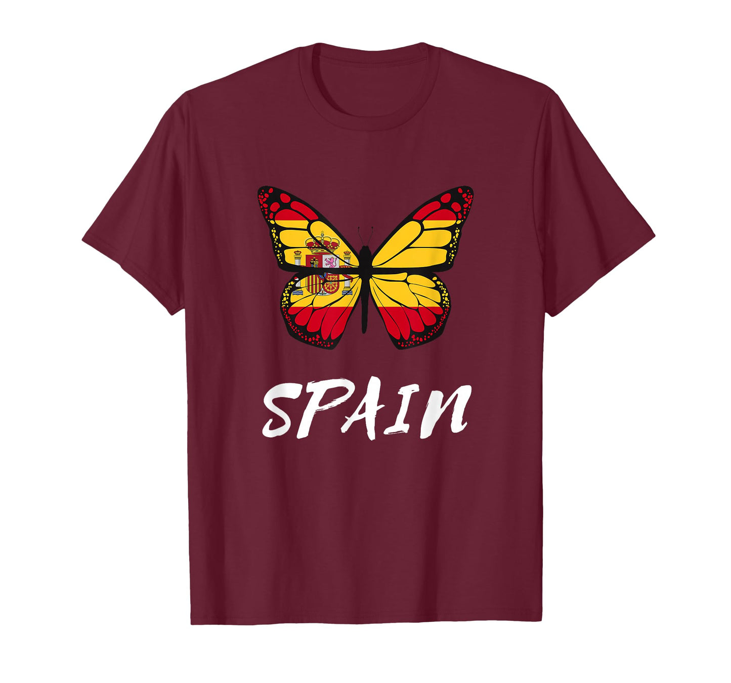 Spain Butterfly Flag España Pride Spanish Roots T-Shirt