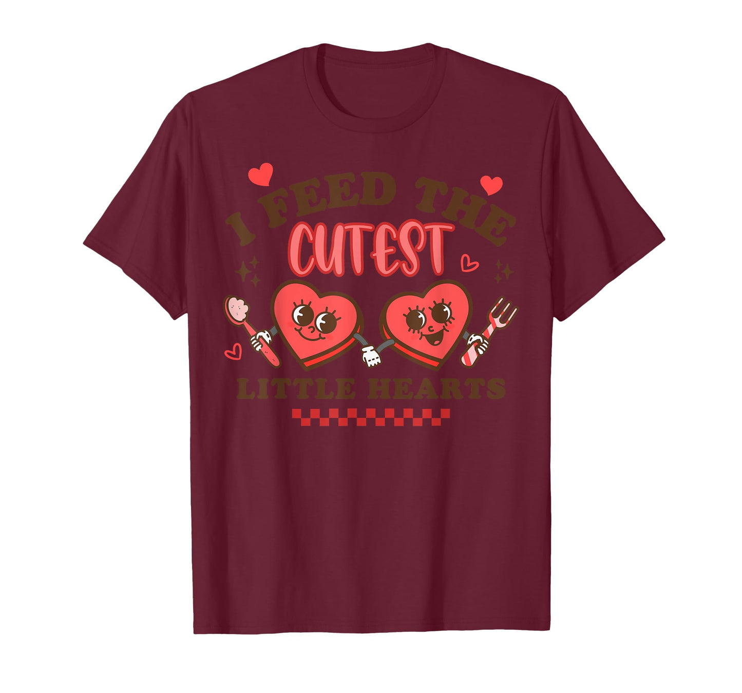 Work of Heart School Lunch Lady Cafeteria Worker Valentines T-Shirt
