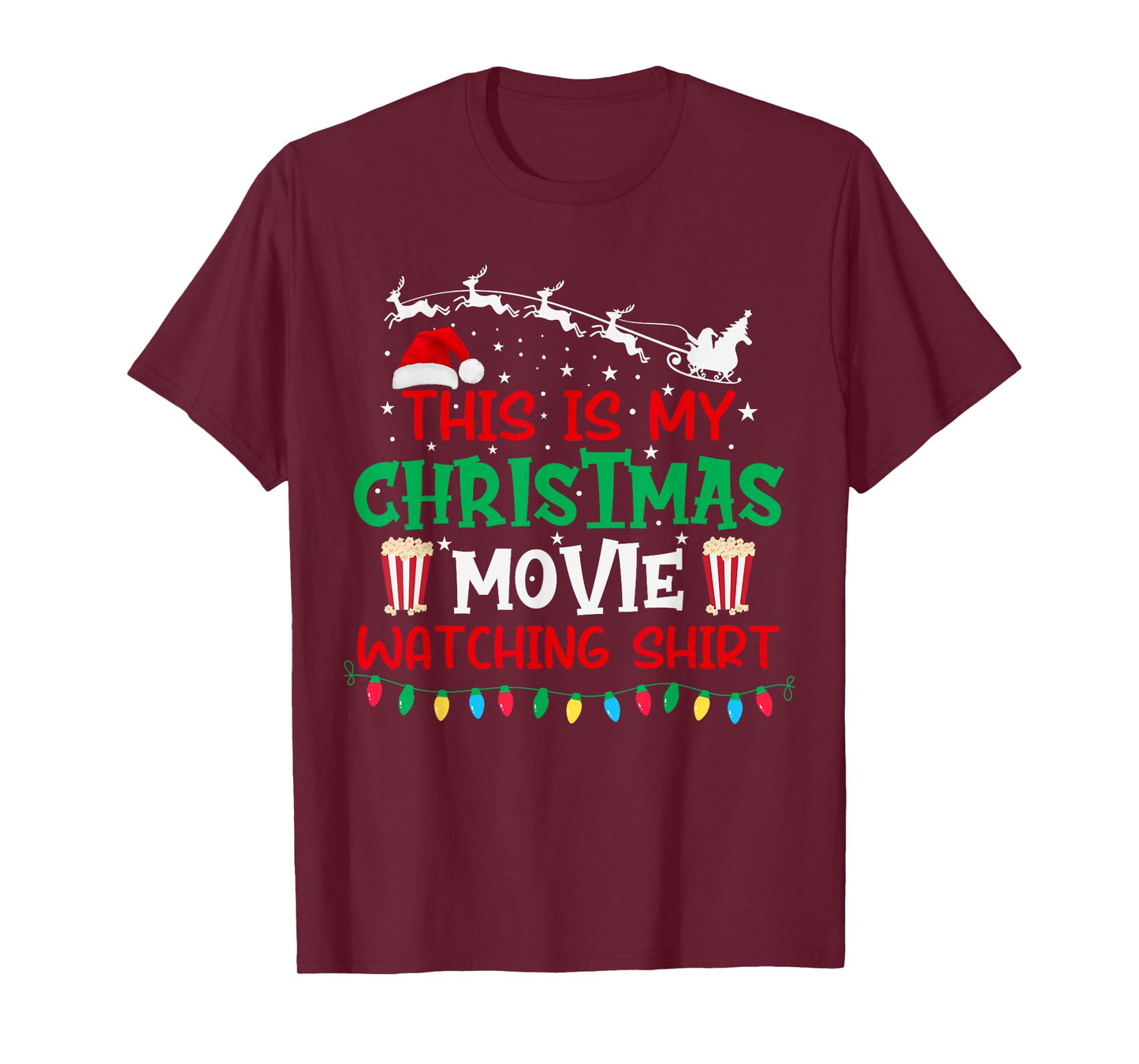 This is My Christmas Movie Watching Shirt Funny Xmas Movie T-Shirt