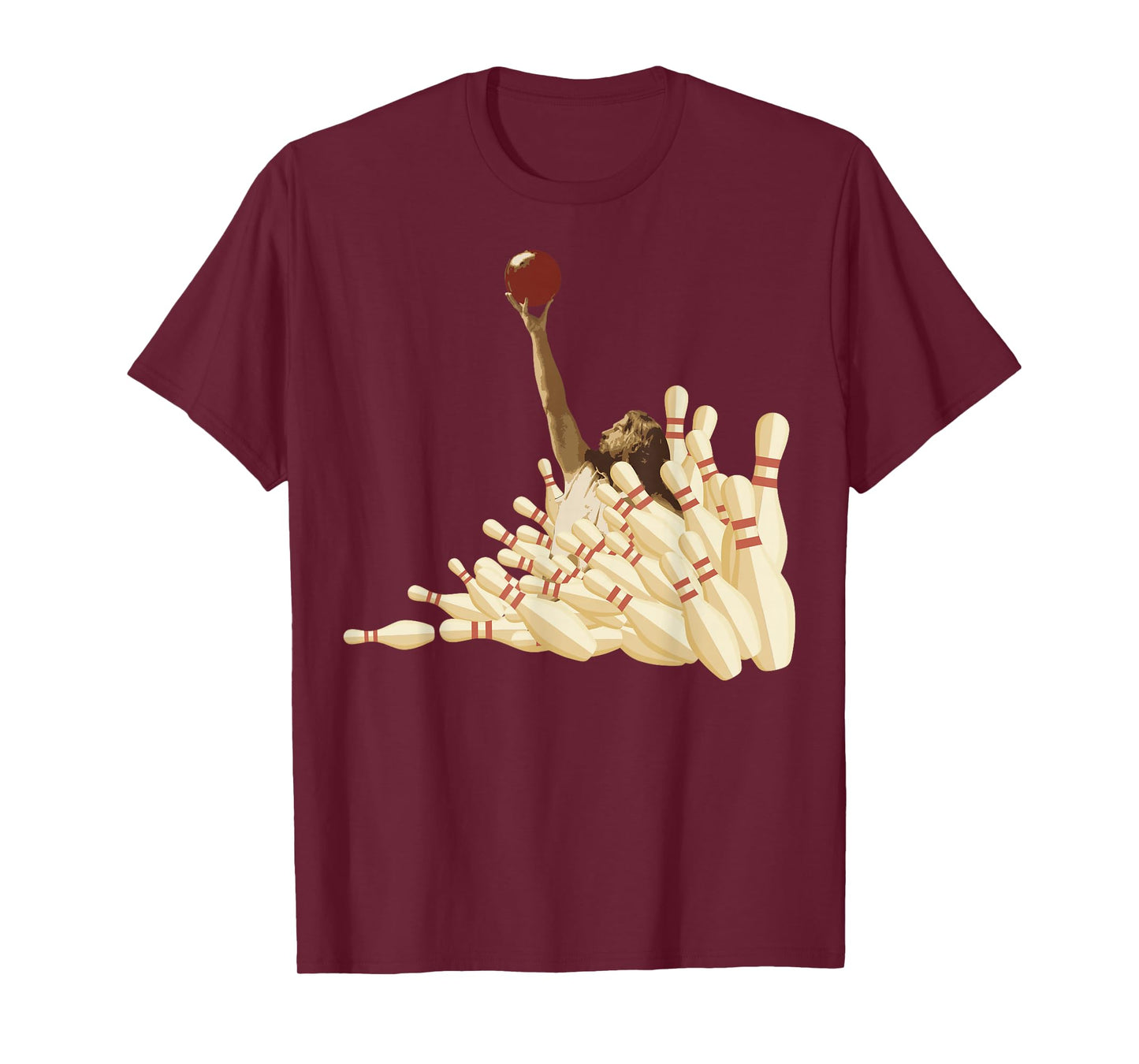 The Big Lebowski Bowling Pins Portrait T-Shirt