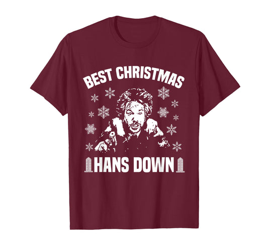 Best Christmas Hans Down Funny Mens Dad Joke Christmas T-Shirt