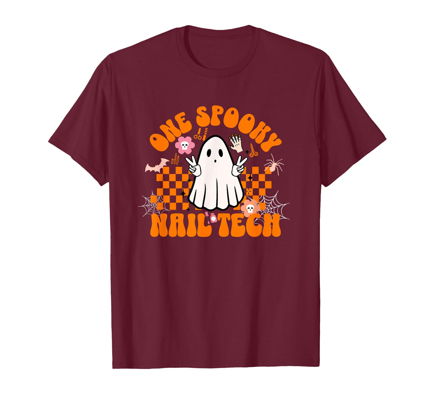 One Spooky Nail Tech Halloween for Nail Technicians Artists T-Shirt