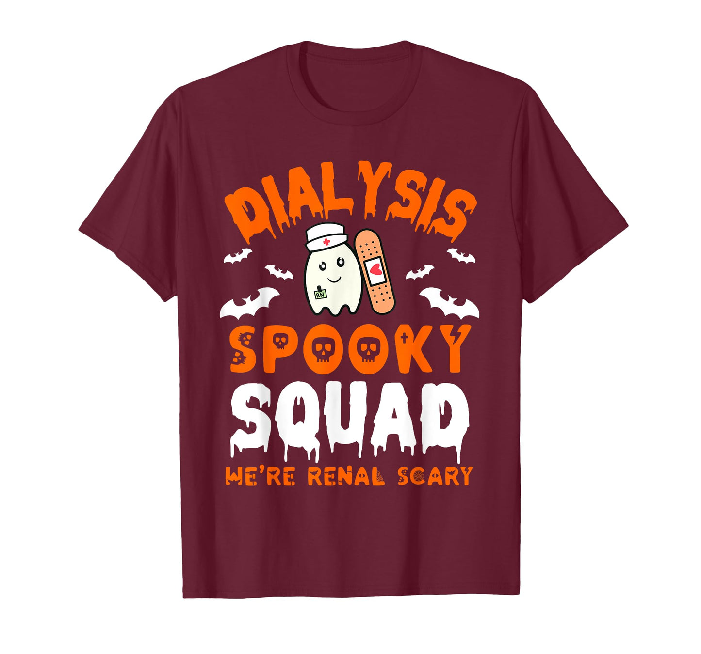 Halloween Dialysis Tech Ghost Nurse Halloween Kidney Renal T-Shirt