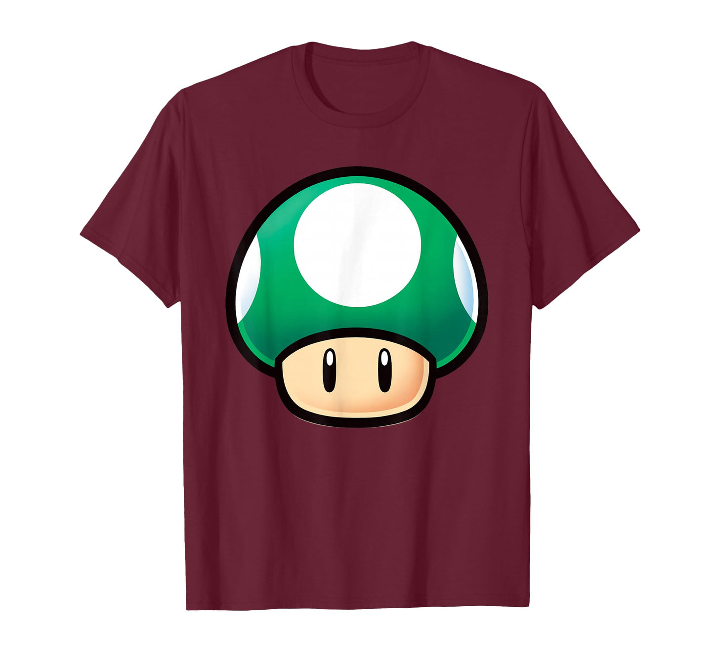 Super Mario Green Mushroom Big Face T-Shirt