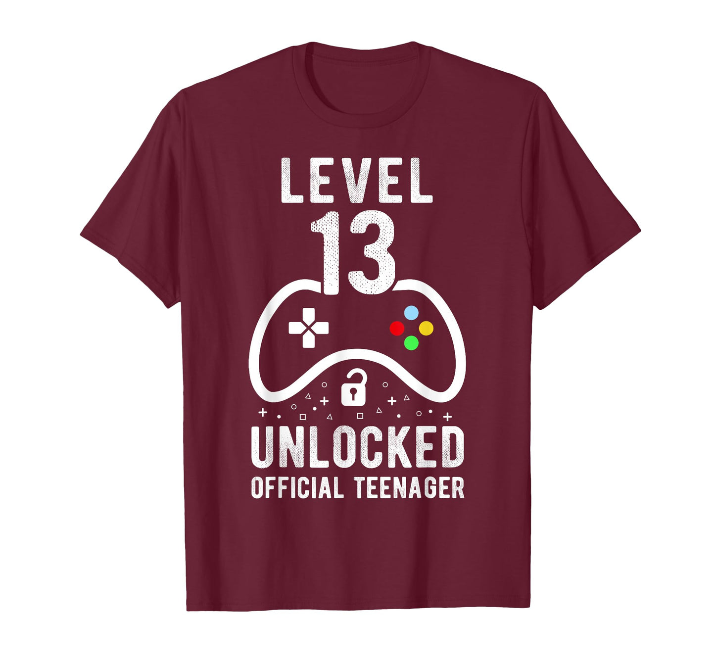 Official Teenager 13th Birthday Level 13 Unlocked T-Shirt