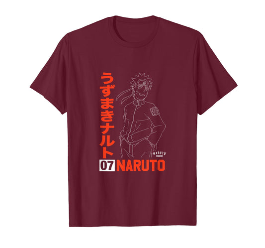 Naruto Naruto Shippuden Uzumaki Line Art T-Shirt - Unisex-Adult, Black, Small, Short Sleeve, T-Shirt, Anime