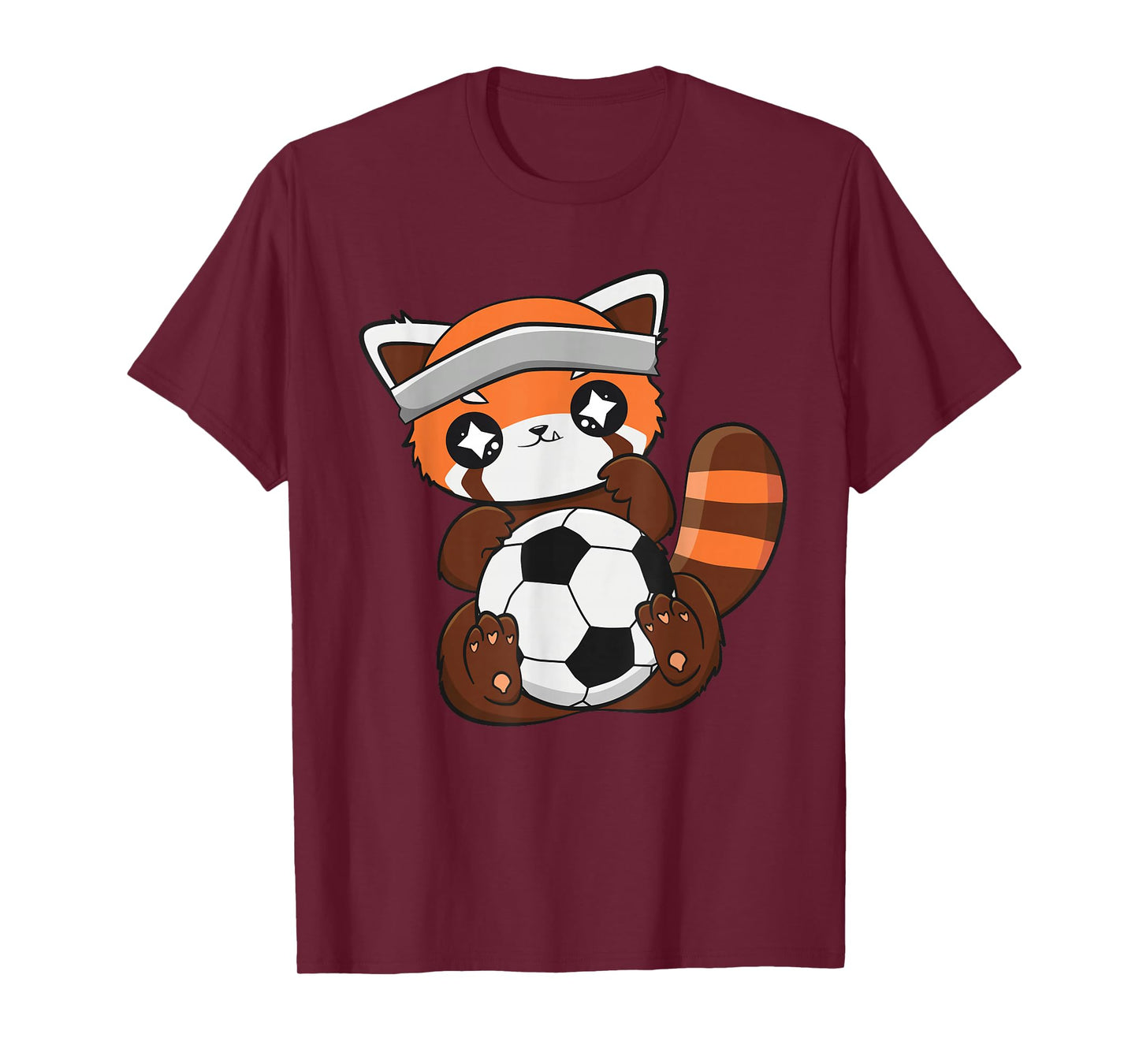 Cute Red Panda With Soccer Ball Sport For Coach Goalkeeper T-Shirt