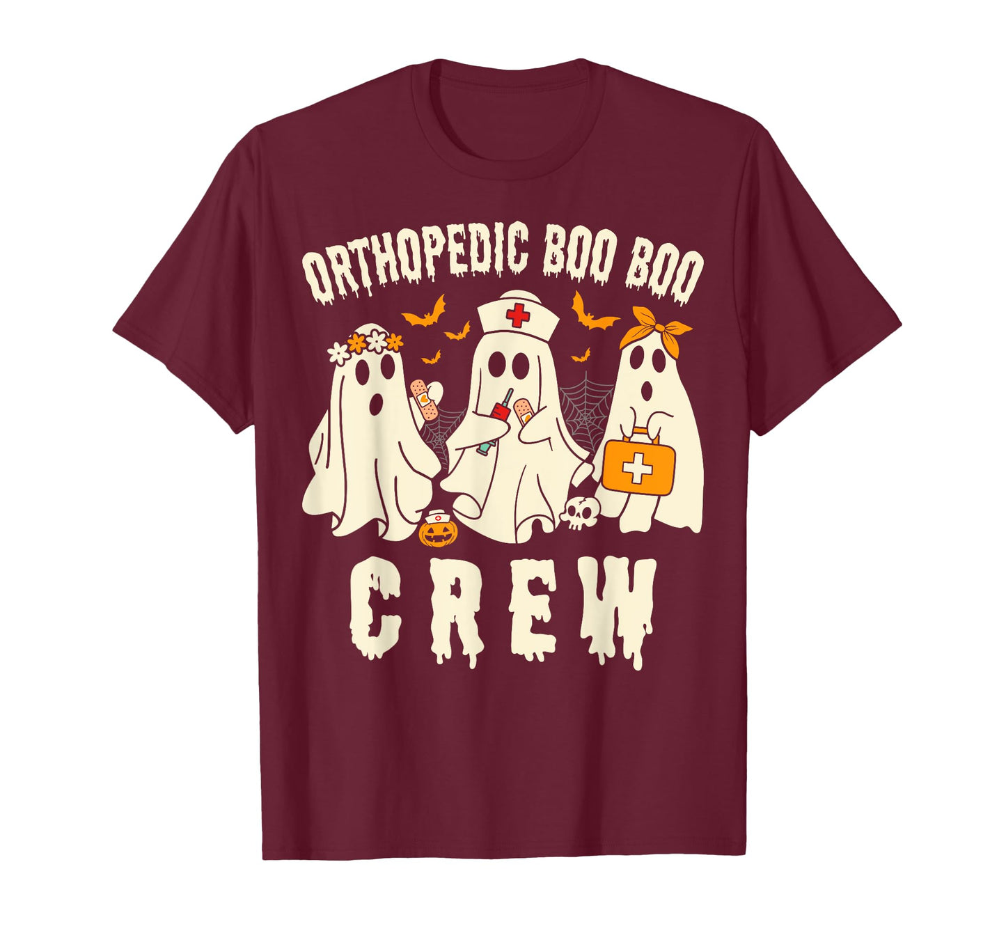 Orthopedic Boo Crew Ortho Nursing Halloween Ghost Costume T-Shirt