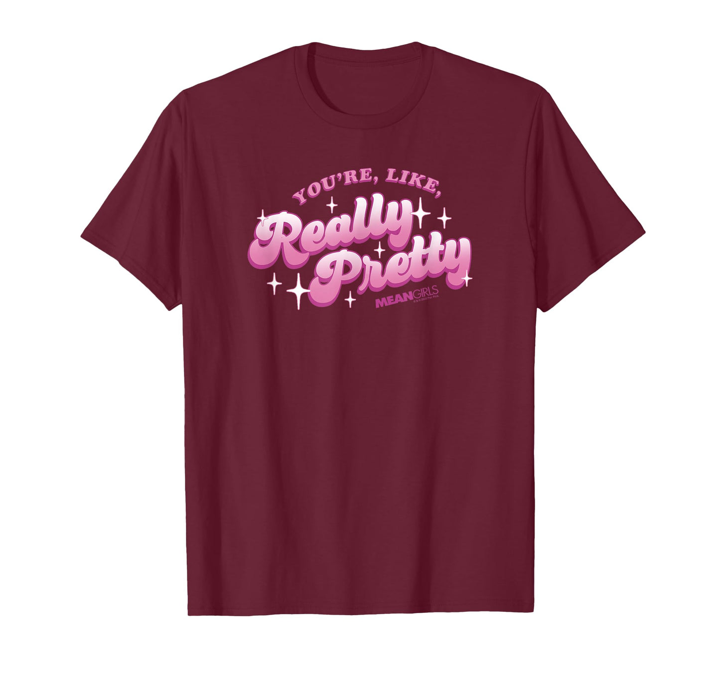 Mean Girls You're Like Really Pretty Sparkling Text T-Shirt