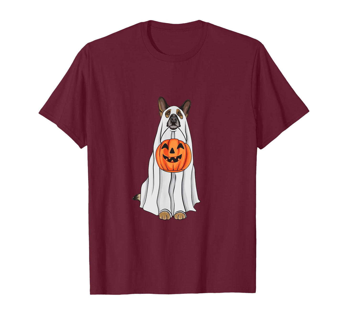 Spooky German Shepherd Halloween Dog Ghost T-Shirt