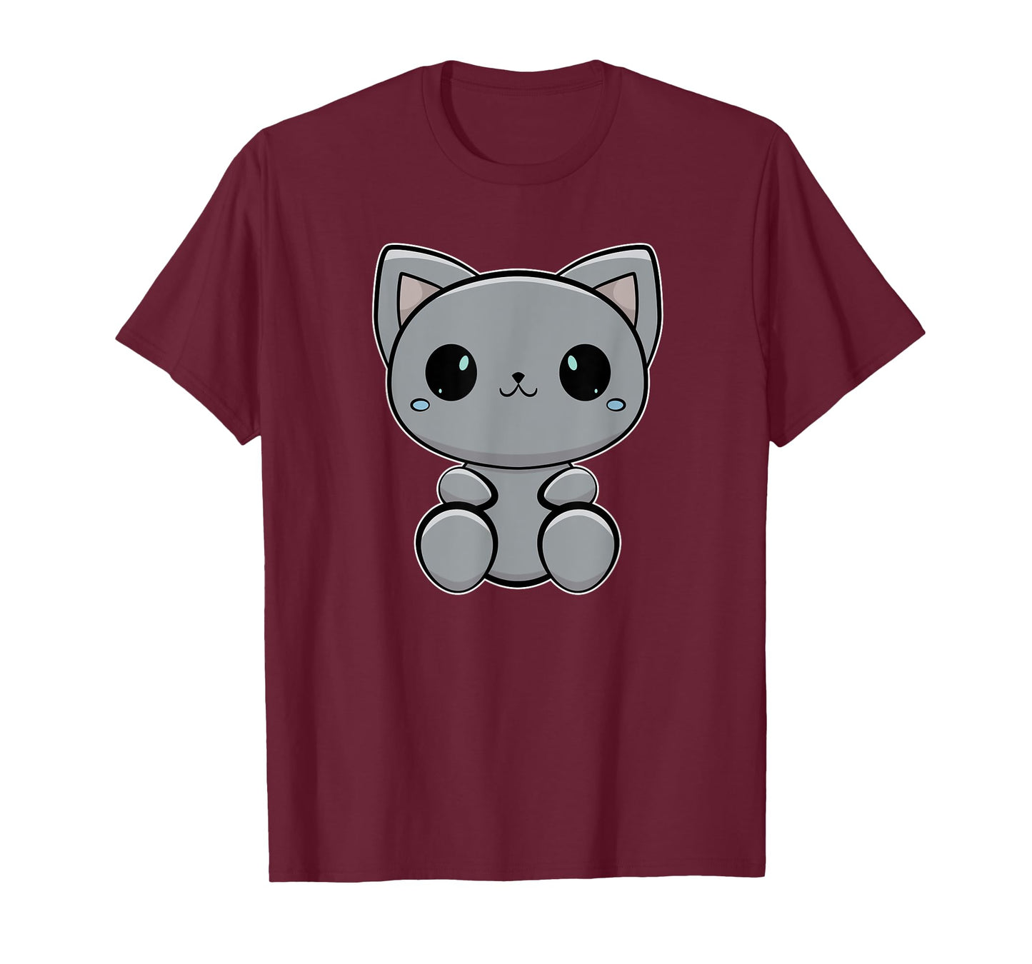 Cute Black Cat Anime Feline Neko T-Shirt