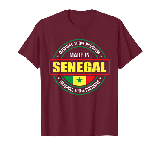 Funny Senegal Flag Shirt Roots From Usa Senegal T-Shirt