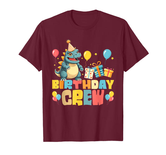 Birthday Crew Japanese Monster Kaiju Bday Party Boys Girls T-Shirt