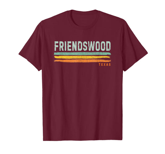 Vintage Stripes Friendswood TX T-Shirt