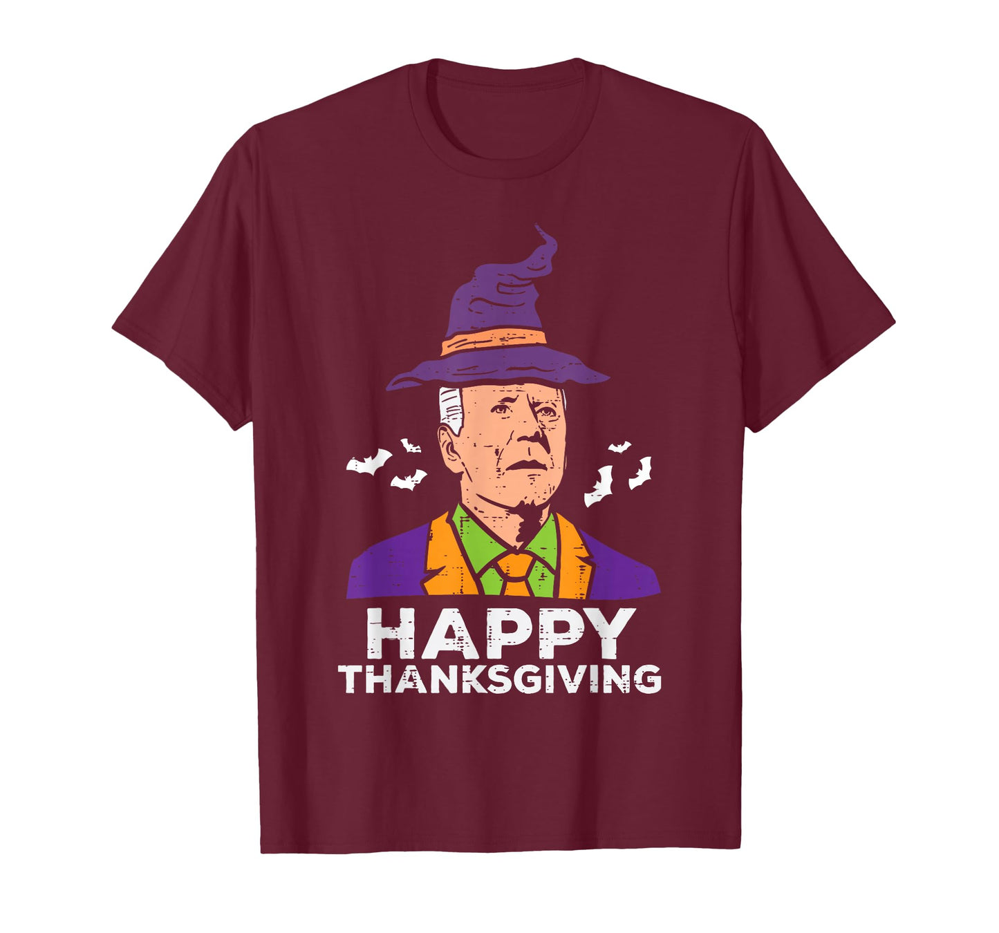Joe Biden Witch Hat Happy Thanksgiving Halloween Costume T-Shirt