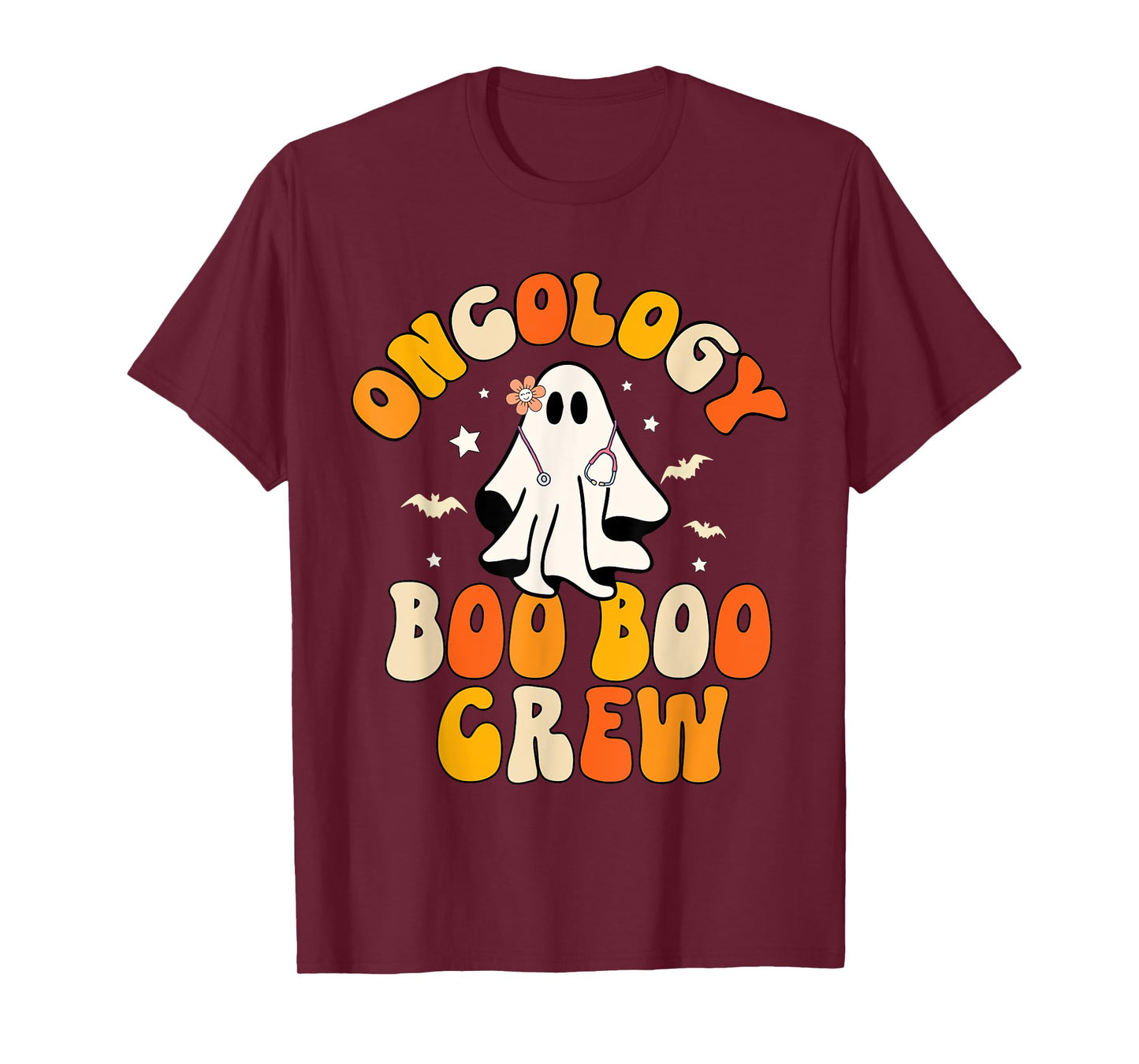 Groovy oncology Nurse Boo Boo Crew Ghost Nursing Halloween T-Shirt