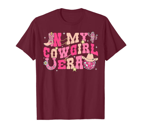 In My Cowgirl Era Groovy Cute Western Rodeo Cowgirl T-Shirt
