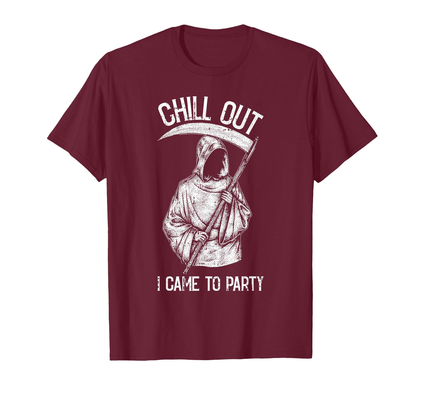 I Came To Party Lazy Halloween Costume Funny Grim Reaper T-Shirt