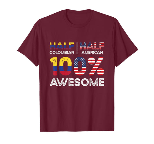 Colombian American Patriot USA Grown Colombia US Flag T-Shirt