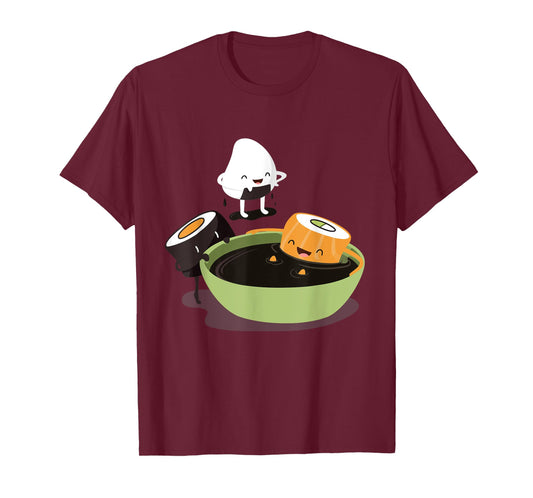 Japanese Food Funny Cute Kawaii Funny Cute Sushi Bath T-Shirt